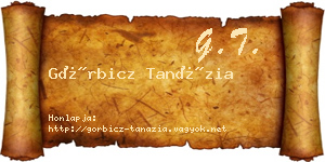 Görbicz Tanázia névjegykártya